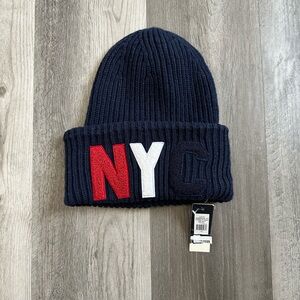Oversized Navy NYC Knit Beanie